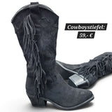 Cowboystiefel "Schwarz" Stiefeletten