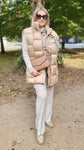 Steppweste Jacke Beige New