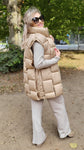 Steppweste Jacke Beige New