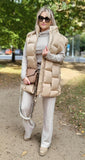 Steppweste Jacke Beige New