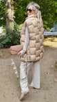 Steppweste Jacke Beige New