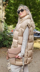 Steppweste Jacke Beige New