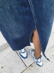 Jeansrock mit Schlitz "Blau"