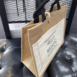 "HELLO WEEKEND" shopping bag