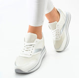 Fashion Glitzer Sneaker Weiß/Silber  Superfresh