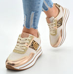 Fashion Sneaker Beige Animal-Print