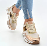 Fashion Sneaker Beige Animal-Print