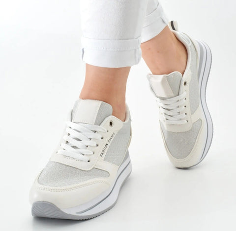 Fashion Sneaker Weiß/Silber