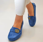 BALLERINAS MOKASSINS SCHUHE BLAU