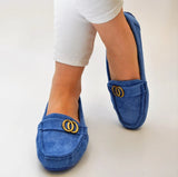 BALLERINAS MOKASSINS SCHUHE BLAU