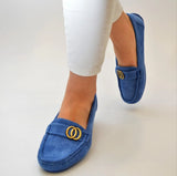 BALLERINAS MOKASSINS SCHUHE BLAU