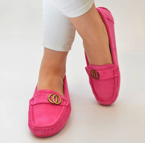 BALLERINAS MOKASSINS SCHUHE PINK