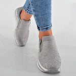 Fashion Glitzer Keilsneaker "Grau"