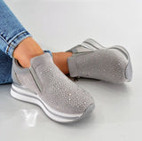 Fashion Glitzer Keilsneaker "Grau"