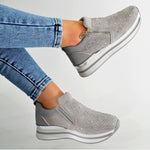 Fashion Glitzer Keilsneaker "Grau"