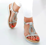 Glamour Sandalen "Silber" Glitzer New