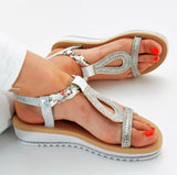 Glamour Sandalen "Silber" Glitzer New