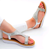 Glitzer Strass Sandalen Silber