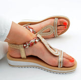 Sandalen Edel "Gold" Glitzer Strass