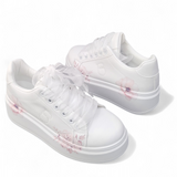 Plateau-Sneaker "Weiß/Blumenmuster"