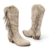 Cowboystiefel "Beige" Stiefeletten