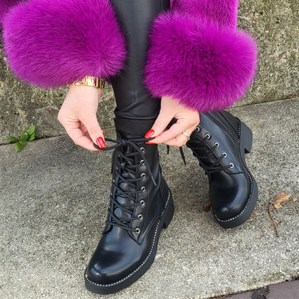 Boots "Glitzer-Black" NEW