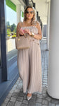Plissee "Jumpsuit" Beige