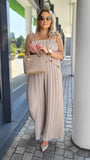 Plissee "Jumpsuit" Beige