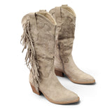 Cowboystiefel "Beige" Stiefeletten