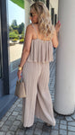 Plissee "Jumpsuit" Beige