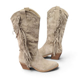 Cowboystiefel "Beige" Stiefeletten
