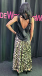 LEOPARD SATIN MAXI ROCK