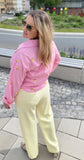 Zitronen Bluse🍋 Oberteil-Rosa