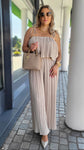 Plissee "Jumpsuit" Beige