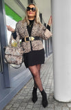 Animal-Print Jacke