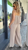 Plissee "Jumpsuit" Beige