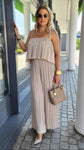 Plissee "Jumpsuit" Beige