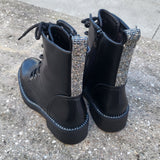 Boots "Glitzer-Black" NEW