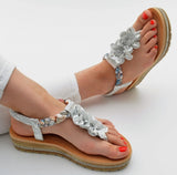 Glamour Sandalen Glitzer Zehentrenner