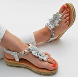 Glamour Sandalen Glitzer Zehentrenner