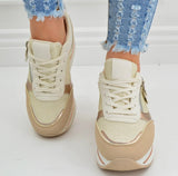 Keilsneaker Beige Gold New