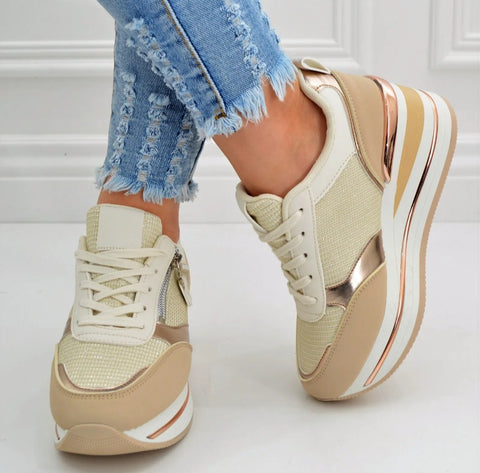 Keilsneaker Beige Gold New